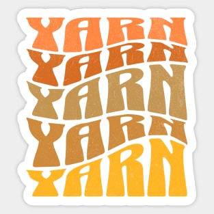 Yarn Typography - Crochet and Knitting Enthusiast - Yarn Lady Sticker